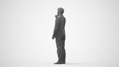 3D scanned man bathroom, photorealistic archviz people for Enscape and SketchUp, square thumbnail