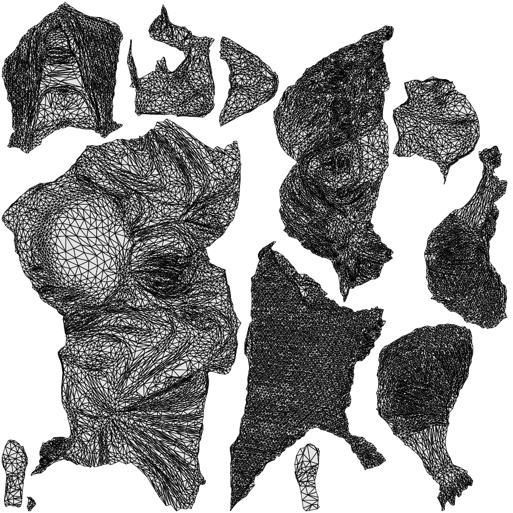 3D people model woman casual sitting, scanned human for 3ds Max rendering, wireframe top-down view