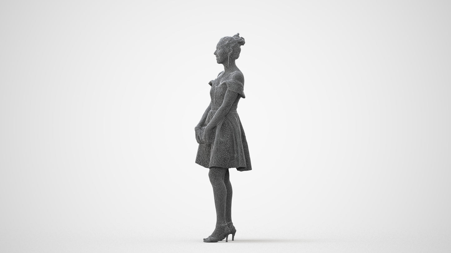 realistic 3D people woman formal formalaffairs, render-ready for V-Ray and Corona, FBX OBJ, square thumbnail