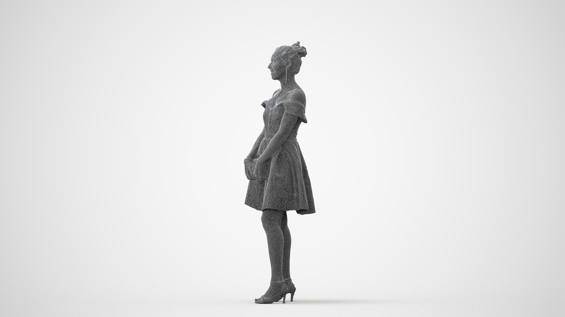 realistic 3D people woman formal formalaffairs, render-ready for V-Ray and Corona, FBX OBJ, square thumbnail