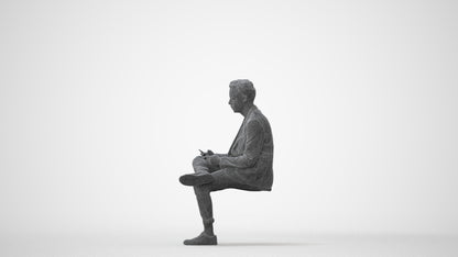3D scanned man business, photorealistic archviz people for Enscape and SketchUp, square thumbnail