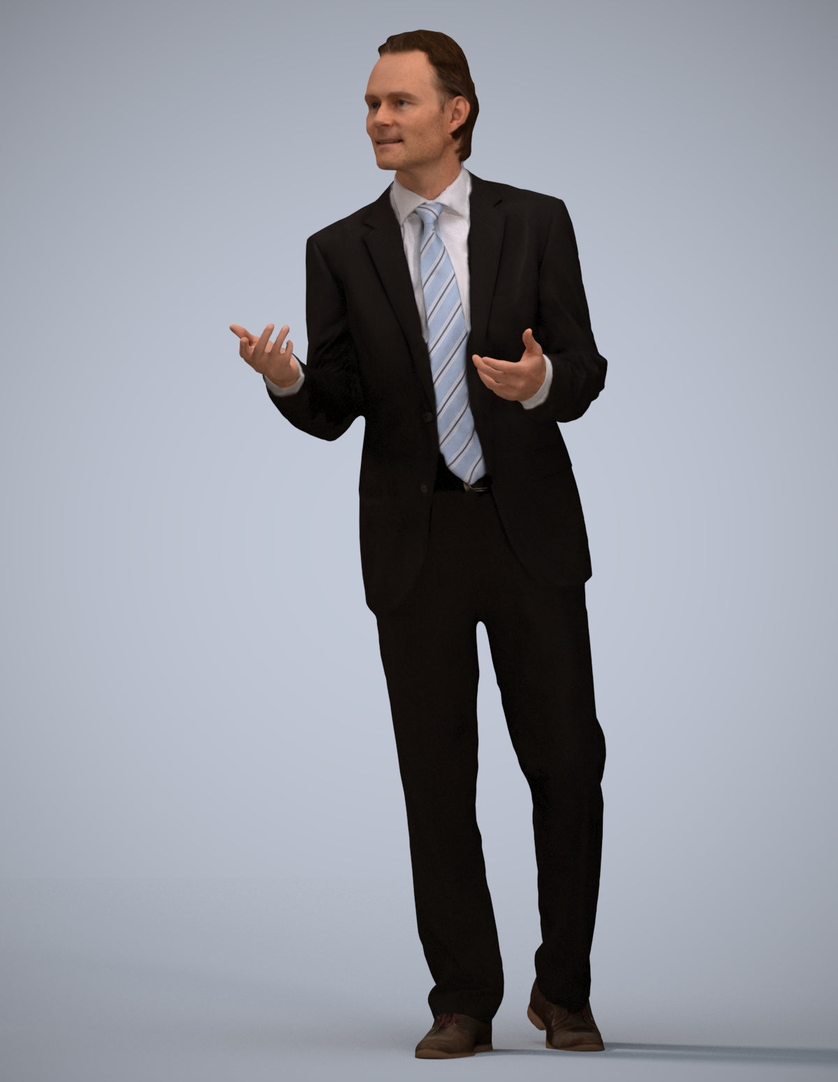 realistic 3D people man business, render-ready for V-Ray and Corona, FBX OBJ