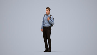 realistic 3D people boy kids, render-ready for V-Ray and Corona, FBX OBJ, top-down view render