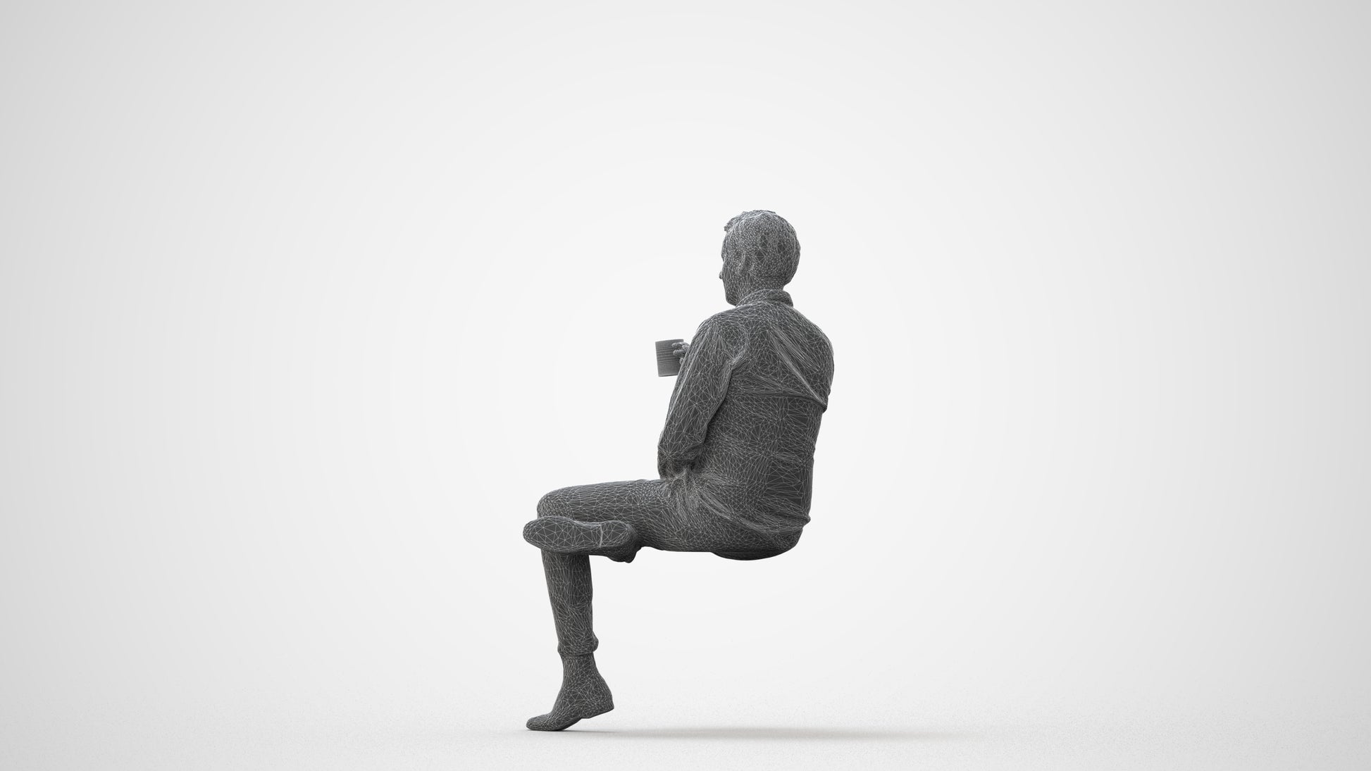 realistic 3D people man business, render-ready for V-Ray and Corona, FBX OBJ, square thumbnail