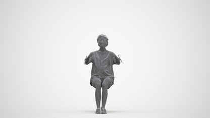 3D scanned woman driving casual, photorealistic archviz people for Enscape and SketchUp, three-quarter front view render