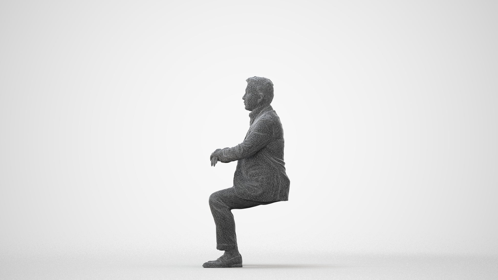 photogrammetry 3D man business, realistic human model archviz FBX, square thumbnail