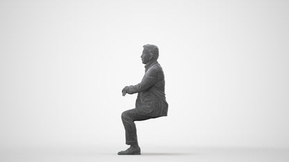 photogrammetry 3D man business, realistic human model archviz FBX, square thumbnail