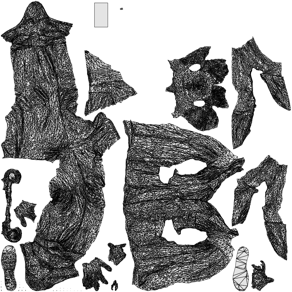 3D scanned man standing casual, photorealistic archviz people for Enscape and SketchUp, wireframe top-down view