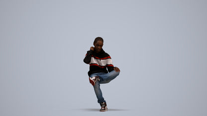 3D scanned boy kids casual, photorealistic archviz people for Enscape and SketchUp, standing pose render