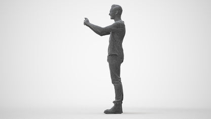 3D scanned man standing casual, photorealistic archviz people for Enscape and SketchUp, square thumbnail
