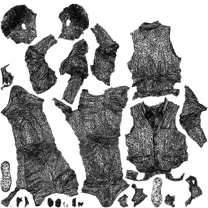 realistic 3D man casual standing, scanned archviz people for Blender and 3ds Max, wireframe top-down view