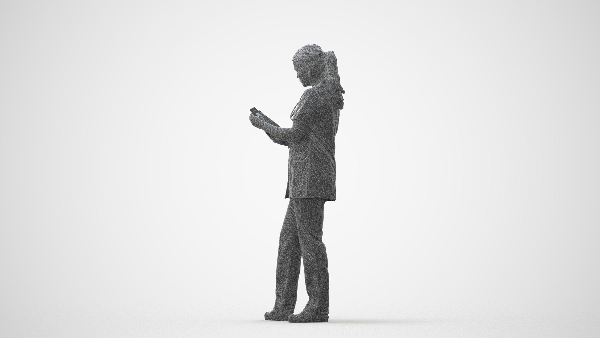 realistic 3D people woman medical, render-ready for V-Ray and Corona, FBX OBJ, square thumbnail