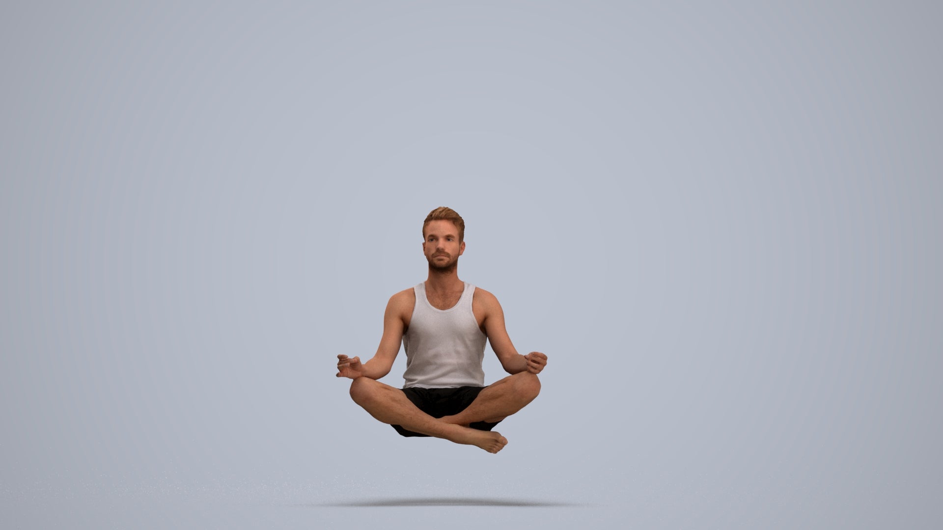 realistic 3D man sport, scanned archviz people for Blender and 3ds Max, standing pose render