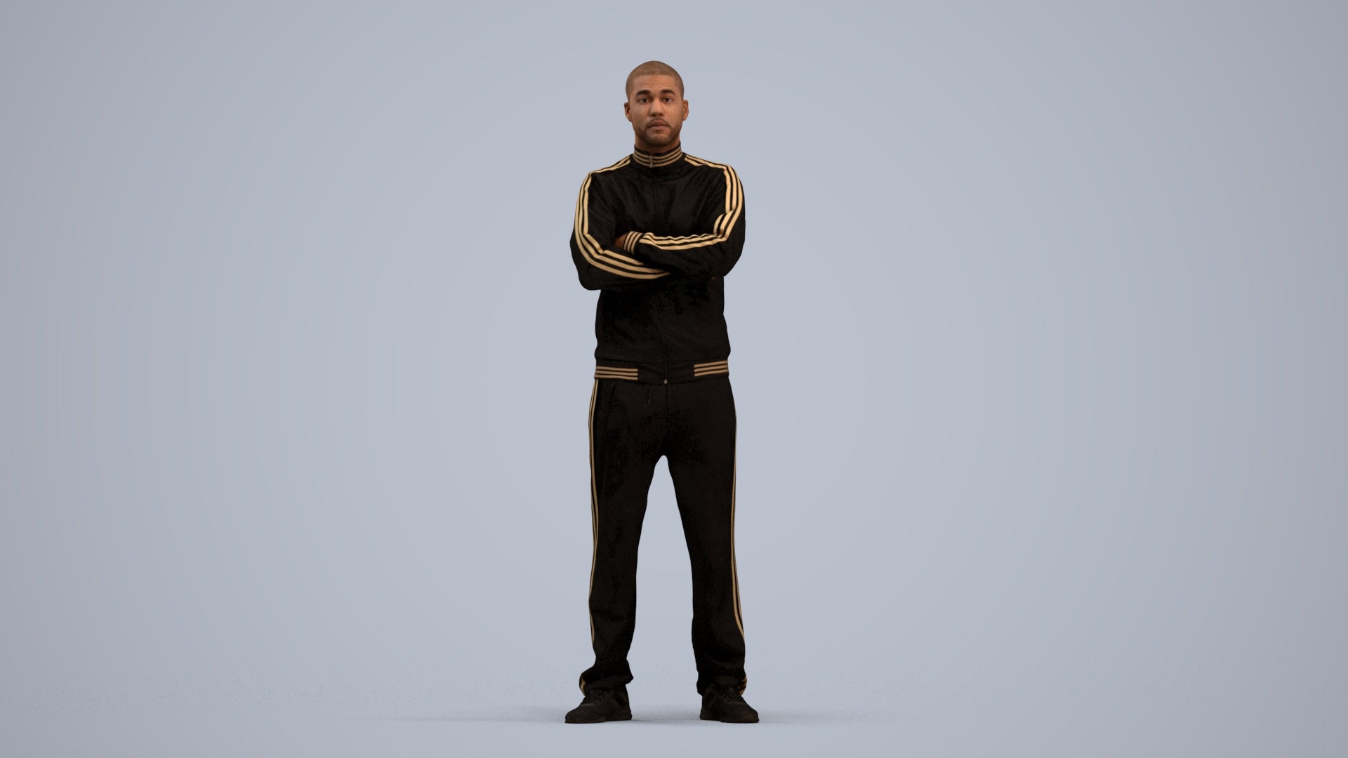 scanned 3D man standing, photogrammetry people for Enscape and V-Ray, standing pose render