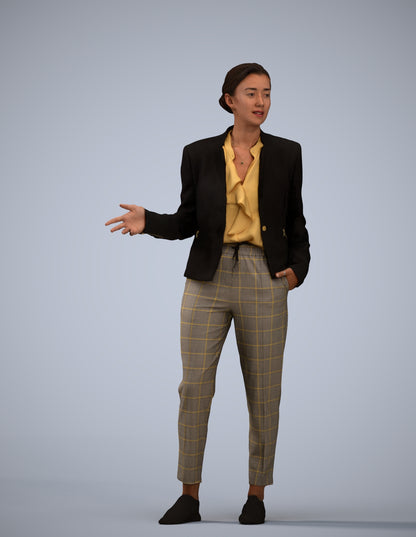 realistic 3D people woman business standing, render-ready for V-Ray and Corona, FBX OBJ