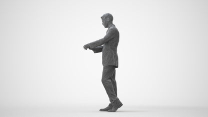 realistic 3D human man business, archviz people FBX OBJ for Blender, square thumbnail