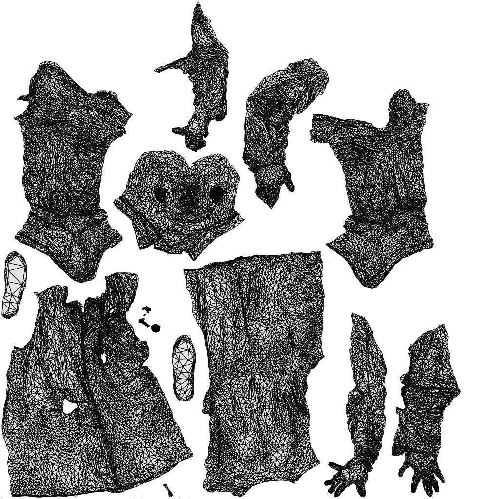 photogrammetry 3D man medical, realistic human model archviz FBX, wireframe top-down view