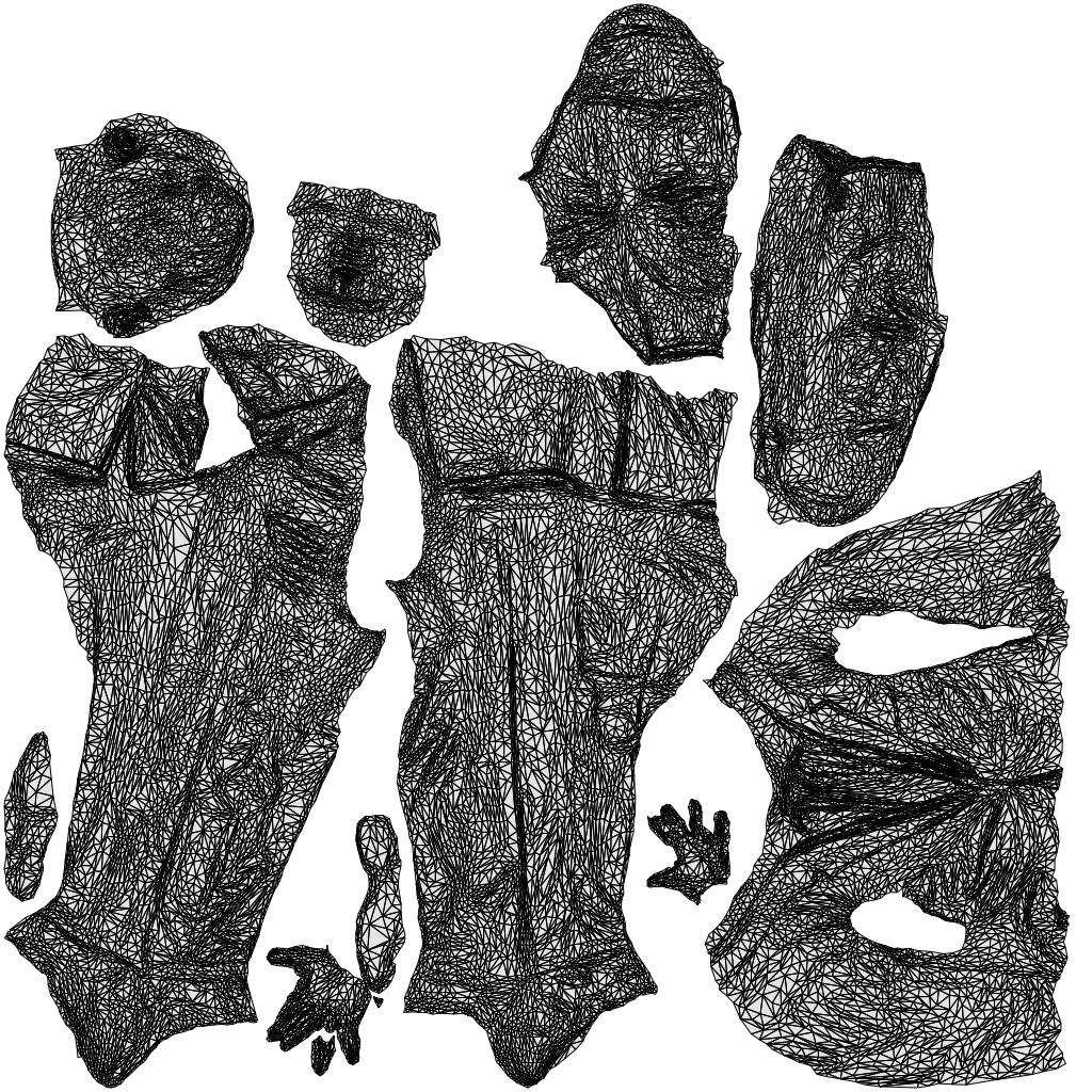 scanned 3D man business, photogrammetry people for Enscape and V-Ray, wireframe top-down view