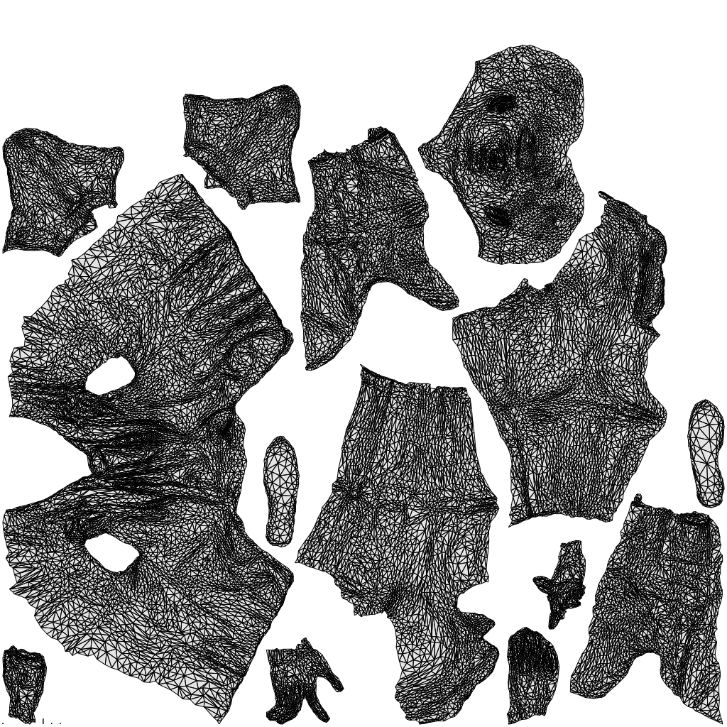 scanned 3D man business, photogrammetry people for Enscape and V-Ray, wireframe top-down view