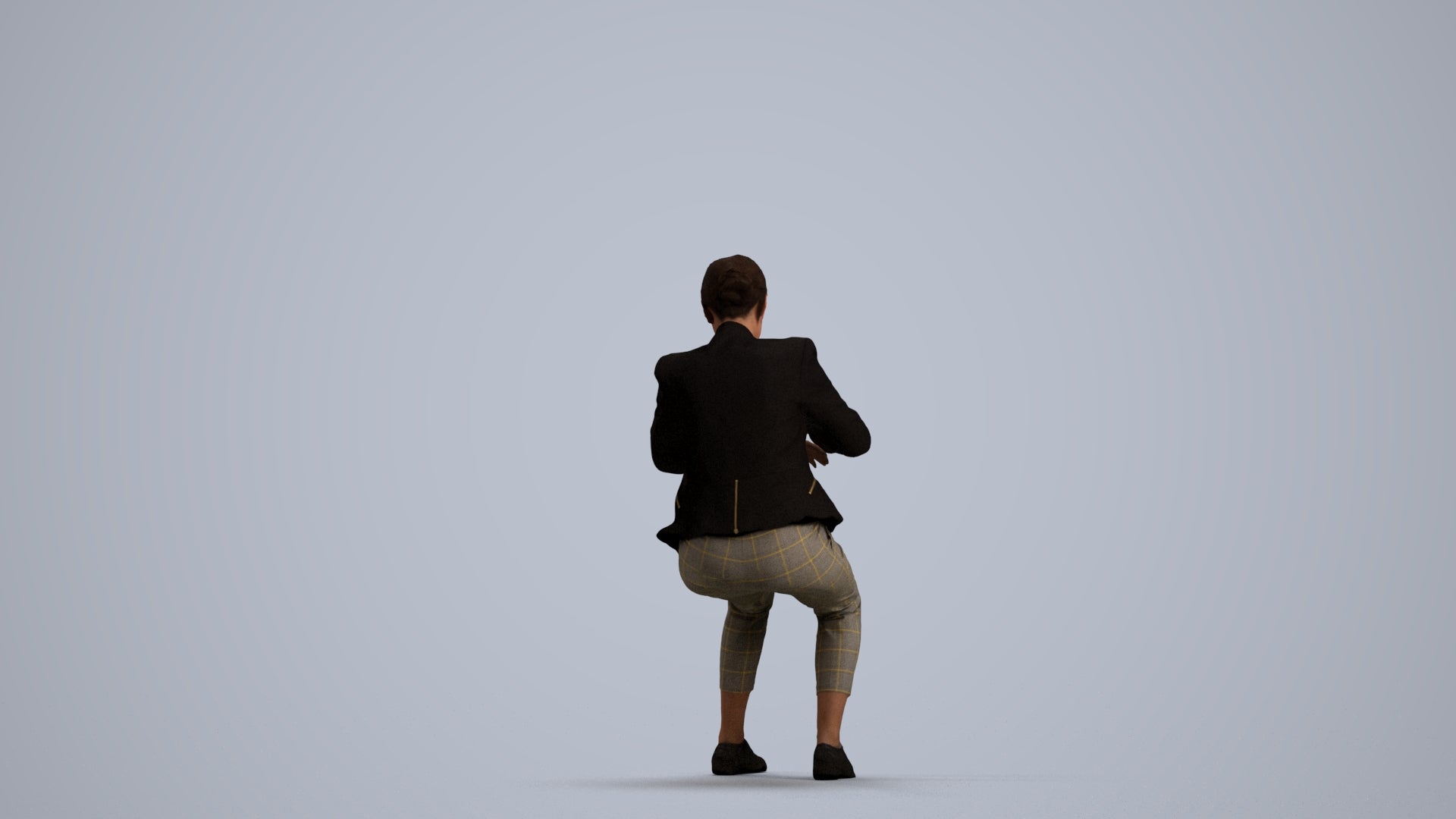 realistic 3D people woman business, render-ready for V-Ray and Corona, FBX OBJ, front view render