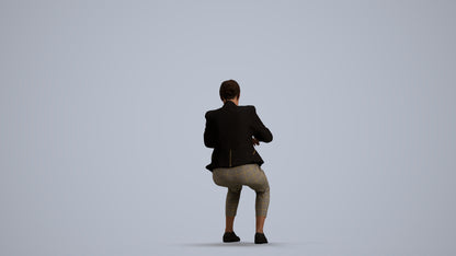 realistic 3D people woman business, render-ready for V-Ray and Corona, FBX OBJ, front view render