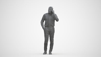 realistic 3D people man casual standing, render-ready for V-Ray and Corona, FBX OBJ, three-quarter front view render