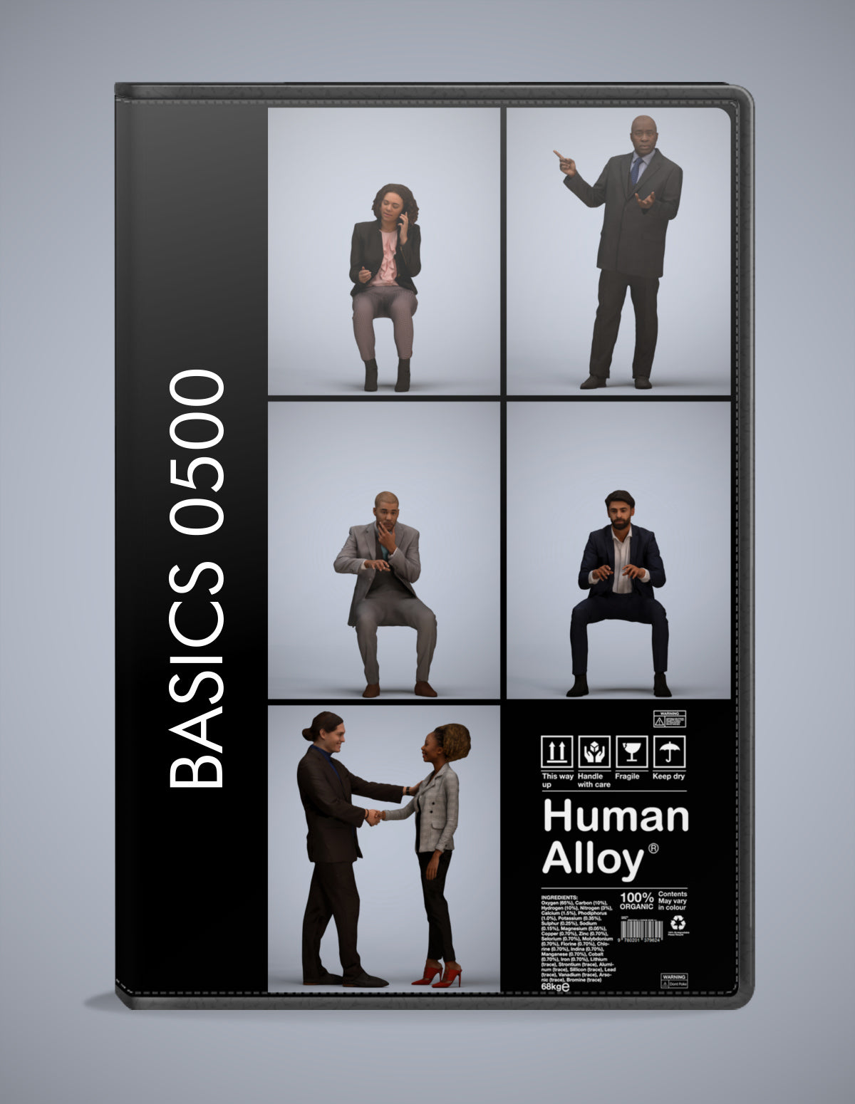 photogrammetry 3D people business collection, 5 realistic human models archviz FBX