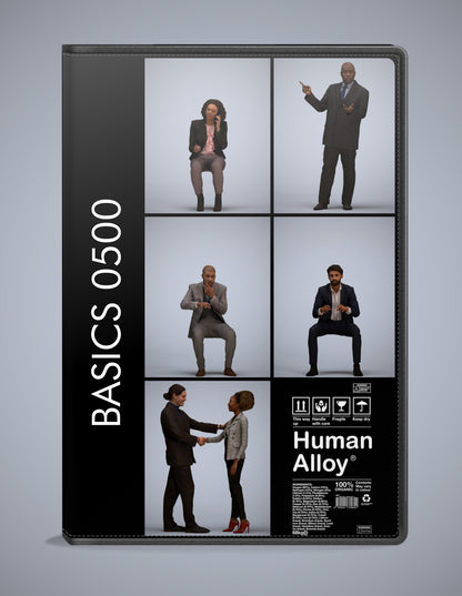 photogrammetry 3D people business collection, 5 realistic human models archviz FBX