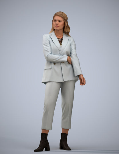 photogrammetry 3D woman business, realistic human model archviz FBX