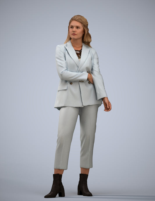 photogrammetry 3D woman business, realistic human model archviz FBX
