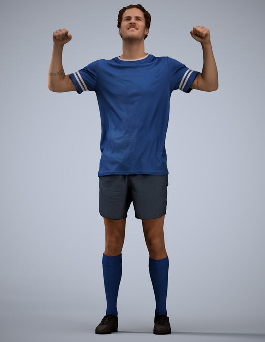 scanned 3D man sport, photogrammetry people for Enscape and V-Ray