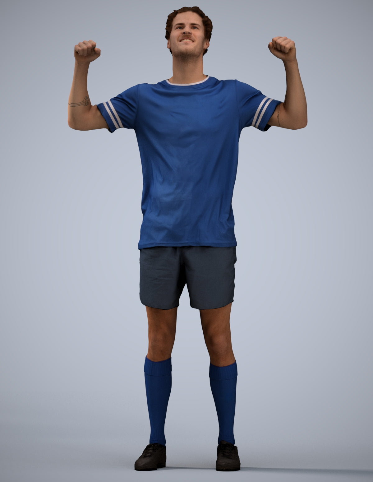 scanned 3D man sport, photogrammetry people for Enscape and V-Ray