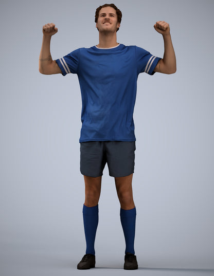 scanned 3D man sport, photogrammetry people for Enscape and V-Ray