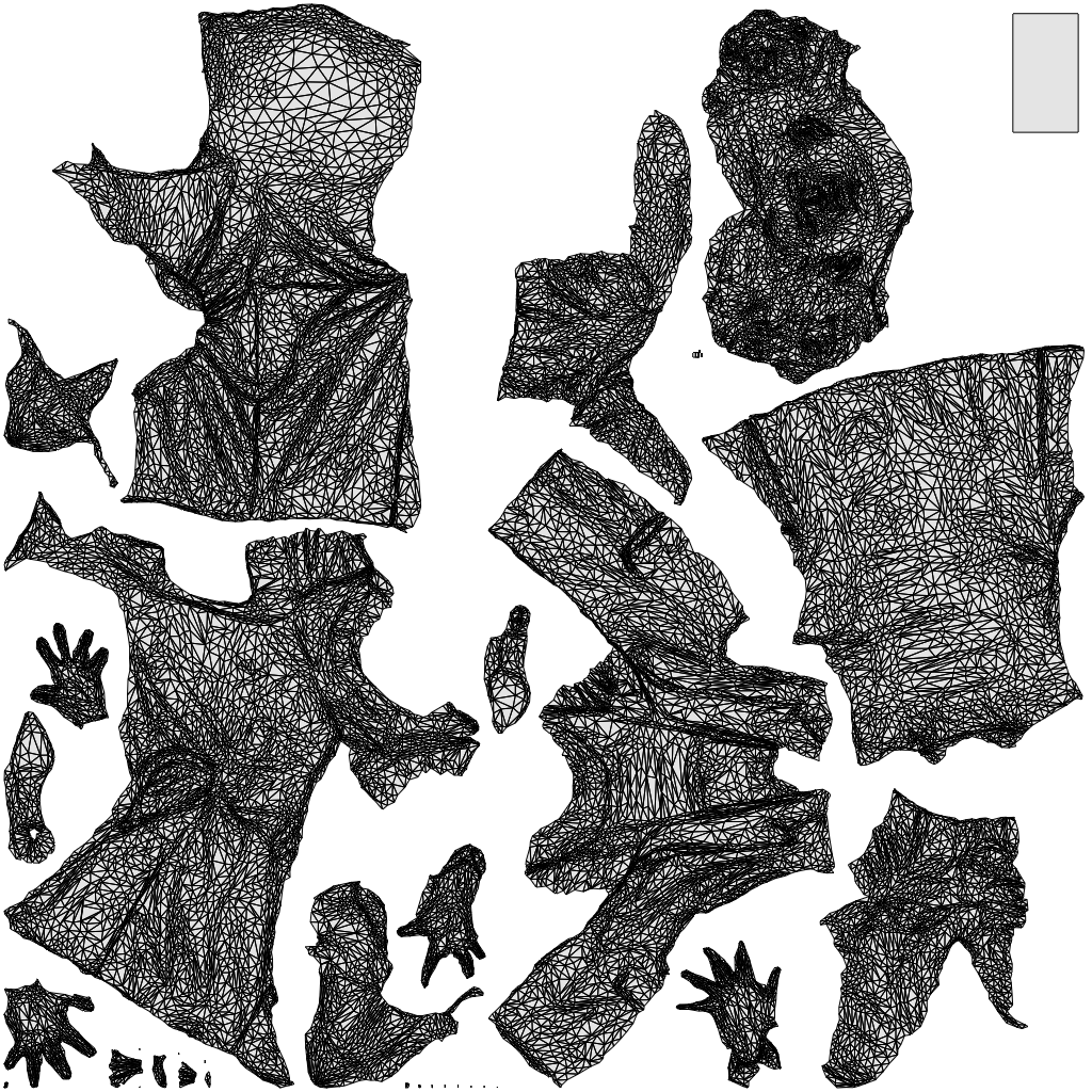 3D scanned woman business, photorealistic archviz people for Enscape and SketchUp, wireframe top-down view