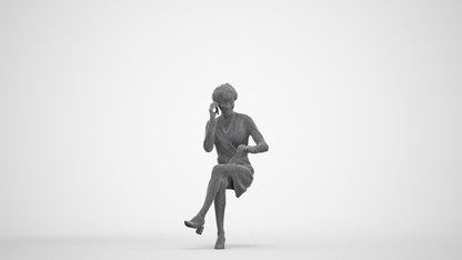 photogrammetry 3D woman casual business, realistic human model archviz FBX, three-quarter front view render