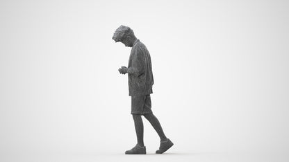 3D human model boy casual kids, photogrammetry scanned person for archviz, square thumbnail