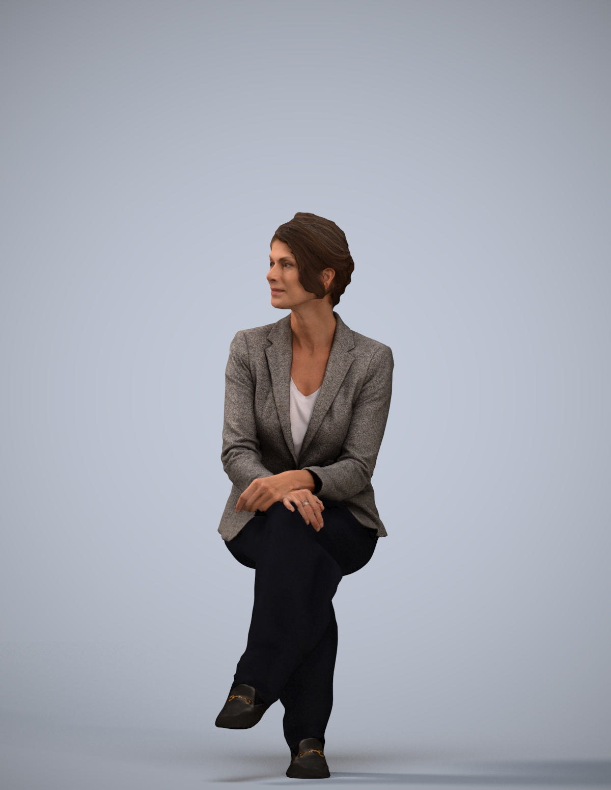 photogrammetry 3D woman business, realistic human model archviz FBX