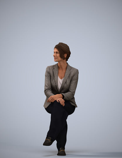 photogrammetry 3D woman business, realistic human model archviz FBX
