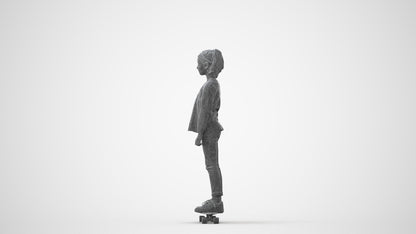 scanned 3D girl casual kids, photogrammetry people for Enscape and V-Ray, square thumbnail