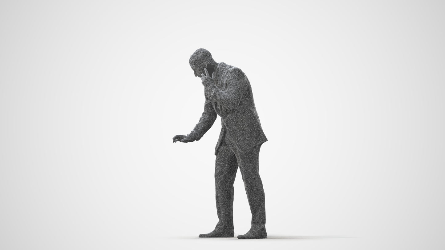 3D people model man business, scanned human for 3ds Max rendering, square thumbnail