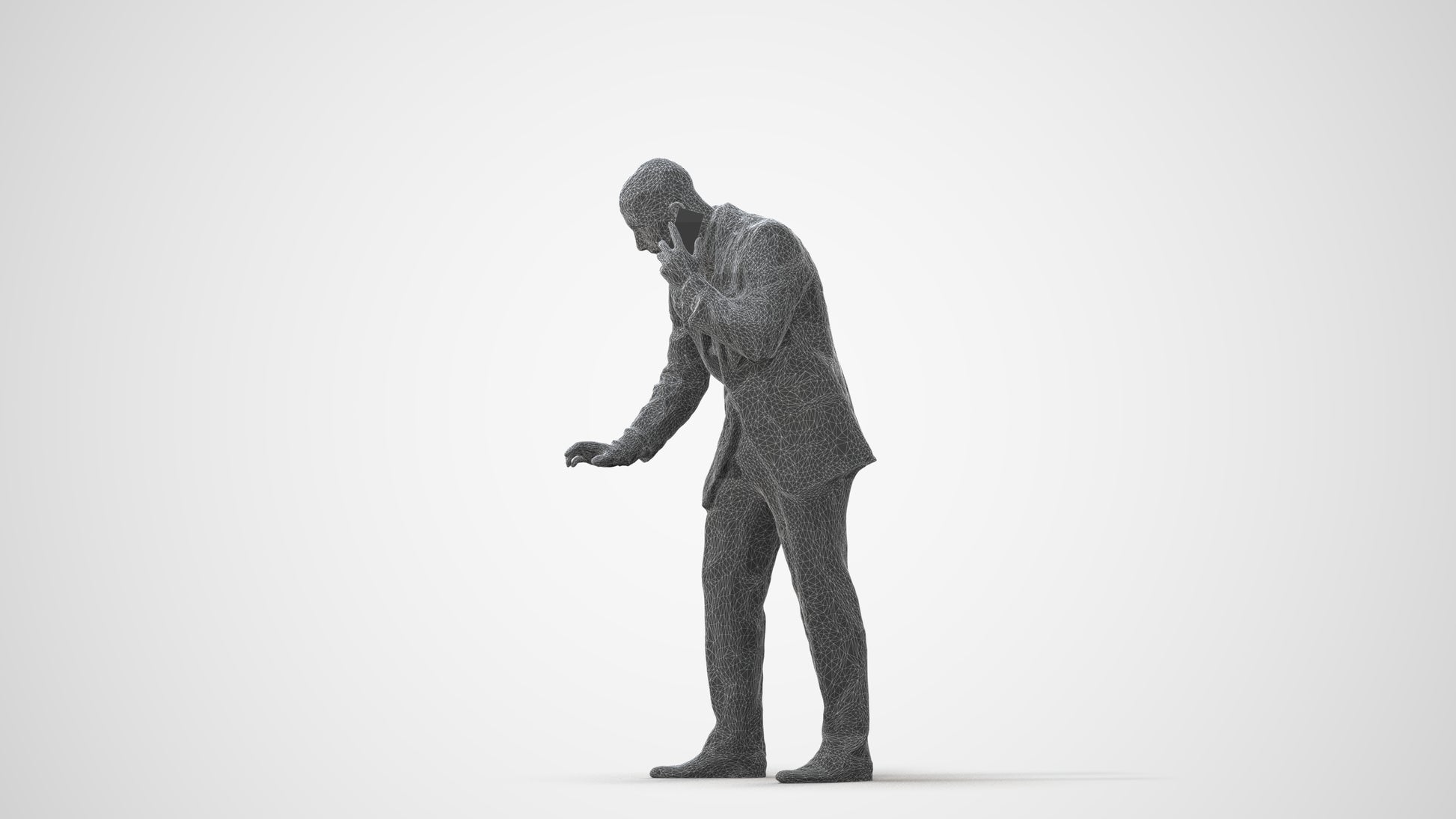 3D people model man business, scanned human for 3ds Max rendering, square thumbnail