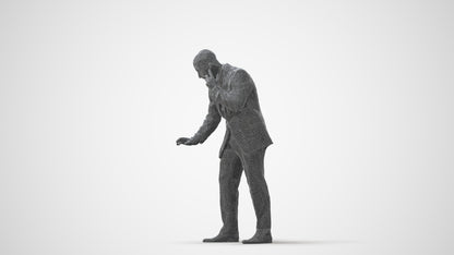 3D people model man business, scanned human for 3ds Max rendering, square thumbnail