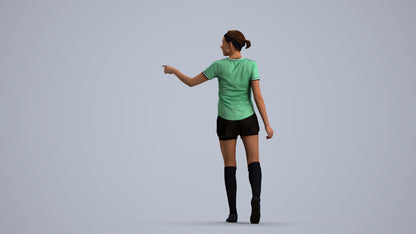 photogrammetry 3D woman sport, realistic human model archviz FBX, front view render