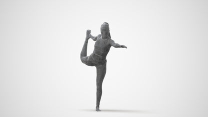 3D scanned woman sport, photorealistic archviz people for Enscape and SketchUp, square thumbnail