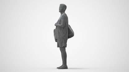 scanned 3D man sport, photogrammetry people for Enscape and V-Ray, square thumbnail