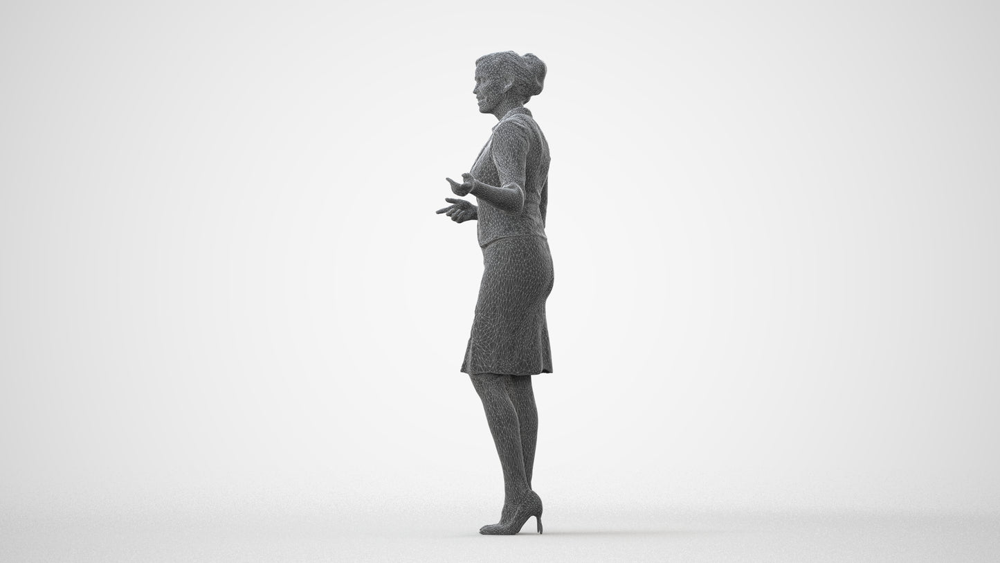 3D people model woman mix, scanned human for 3ds Max rendering, square thumbnail