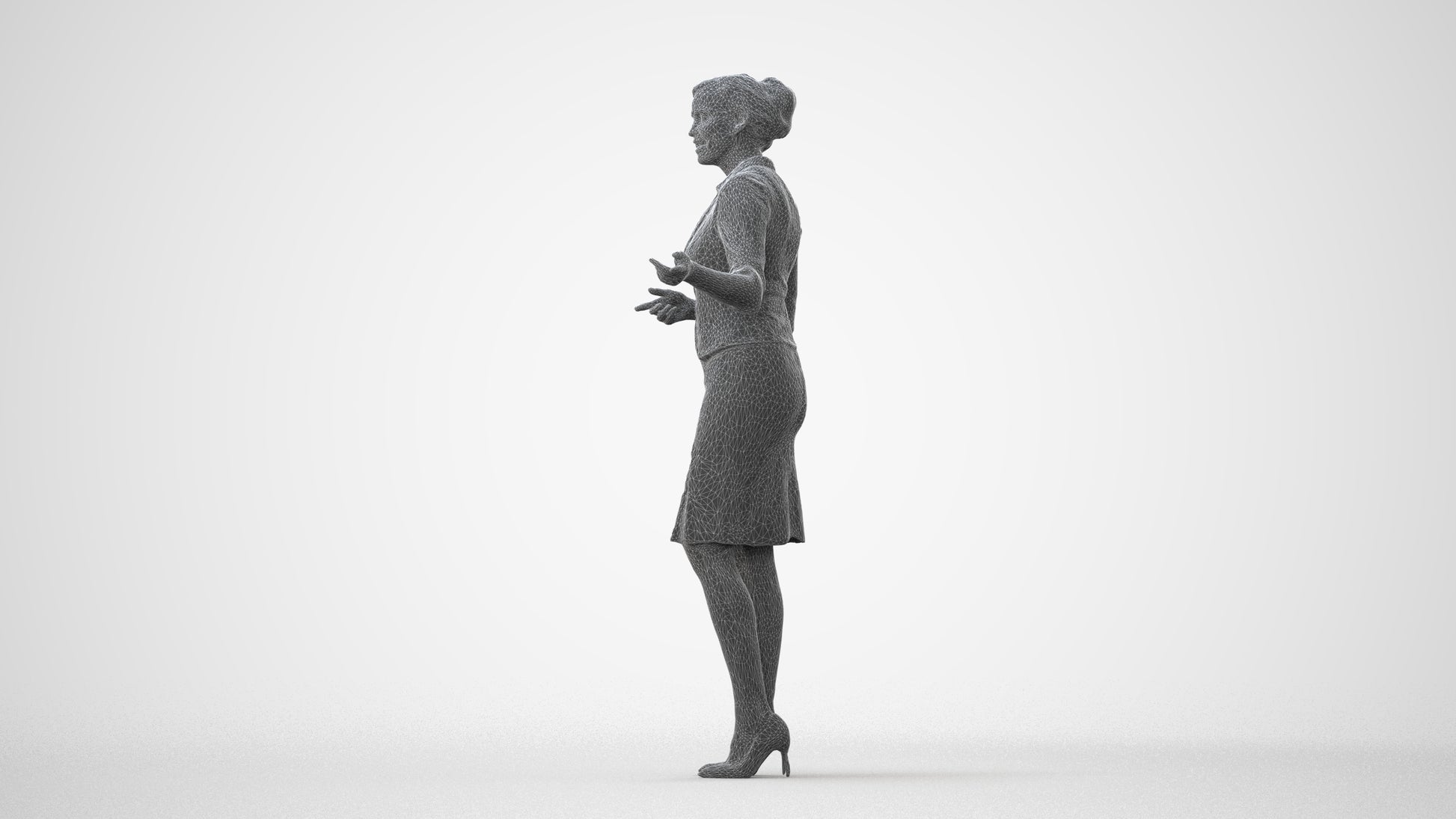 3D people model woman mix, scanned human for 3ds Max rendering, square thumbnail