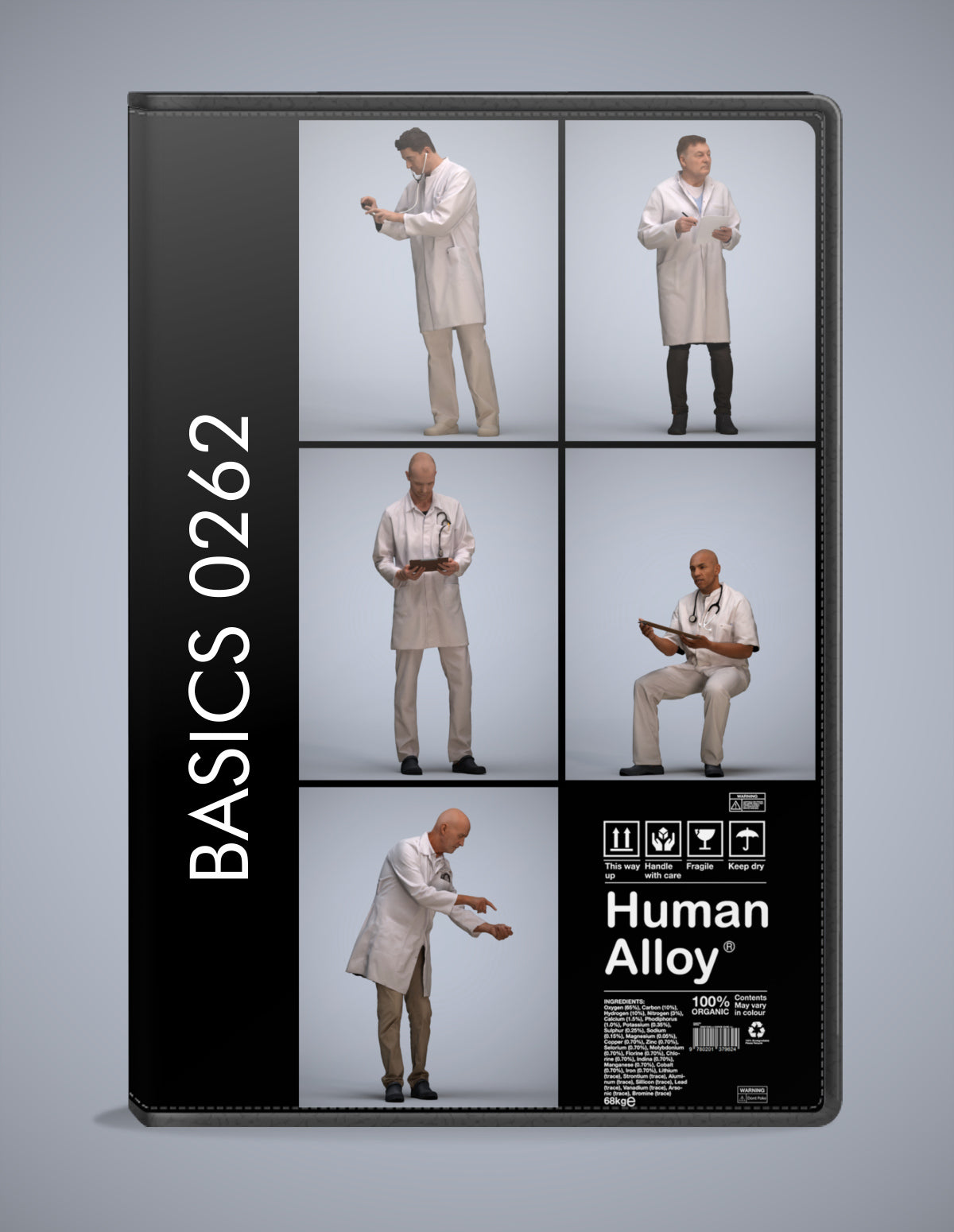 5x realistic 3D people medical pack, scanned archviz collection for Blender and 3ds Max