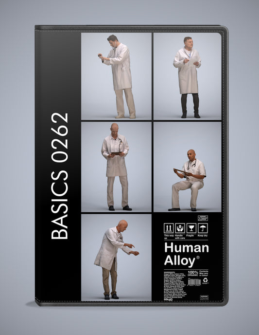 5x realistic 3D people medical pack, scanned archviz collection for Blender and 3ds Max