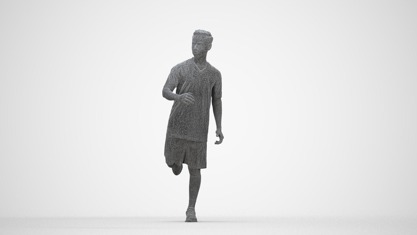 realistic 3D people man sport, render-ready for V-Ray and Corona, FBX OBJ, wireframe back view